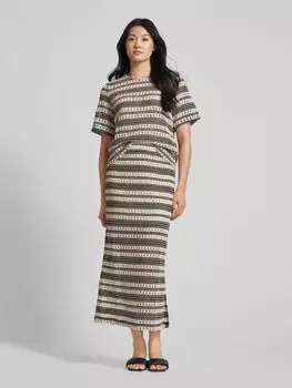 Трикотажная рубашка с полосатым узором модель «Артин» Object, черный