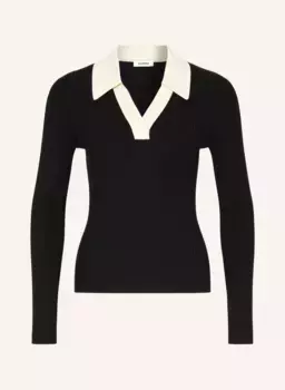 Трикотажная рубашка Sandro, черный