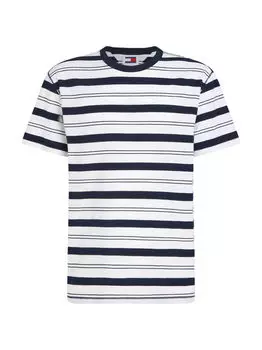 Трикотажная рубашка tjm reg yd в полоску Tommy Jeans, синий