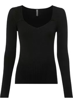 Трикотажная рубашка в корсетном стиле Rainbow, черный