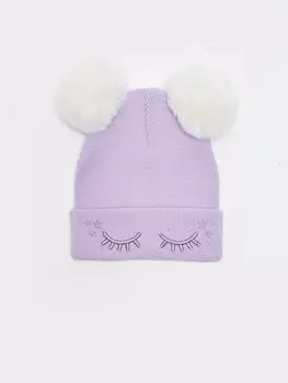 Трикотажная шапка для девочек с двойным помпоном и вышивкой LCW Accessories