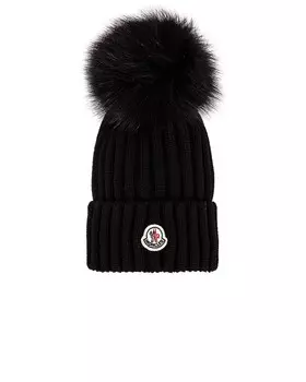 Трикотажная шапка Moncler, черный