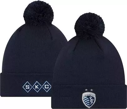 Трикотажная шапка New Era Sporting Kansas City с помпоном и крючком