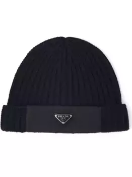 Трикотажная шапка Re-Nylon Prada, черный