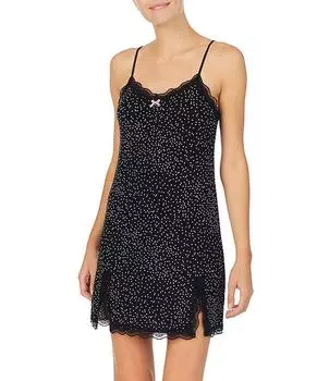 Трикотажная сорочка Kensie с принтом в горошек, мультиколор