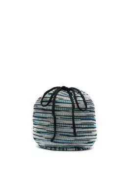 Трикотажная сумка-ведро с кулиской Missoni, синий