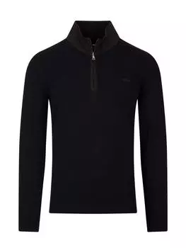 Трикотажная тканая отделка на четверти молнии Raging Bull, черный