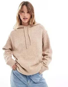 Трикотажная толстовка большого размера в каменном цвете ASOS DESIGN