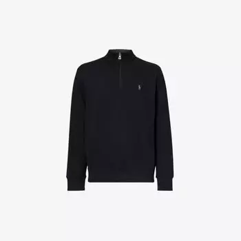 Трикотажная толстовка из смесового хлопка с воротником-воронкой Polo Ralph Lauren, черный