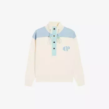 Трикотажная толстовка минимум с вышитым логотипом Claudie Pierlot, цвет naturels