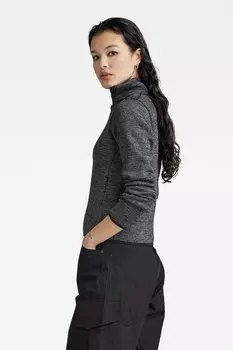 Трикотажная толстовка на молнии по всему телу G-Star Raw, черный