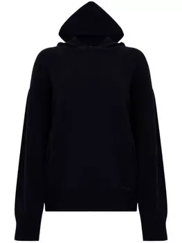 Трикотажная толстовка с капюшоном MSGM, синий