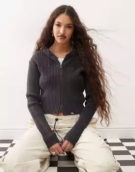 Трикотажная толстовка с капюшоном на молнии Dickies Unionville черного цвета