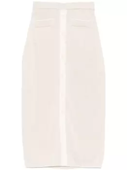 Трикотажная юбка JOSEPH в мелкую полоску, нейтральный