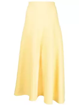 Трикотажная юбка миди А-силуэта Jil Sander, желтый