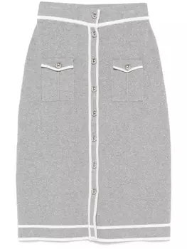 Трикотажная юбка миди Claudie Pierlot, серый