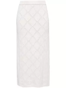 Трикотажная юбка миди Elie Saab, серый