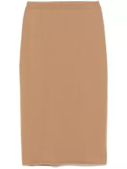 Трикотажная юбка миди Nude, коричневый