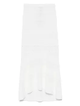 Трикотажная юбка миди TWINSET, белый