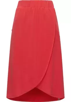 Трикотажная юбка Ragwear "Nailit", стильная женская летняя юбка с запахом, красный