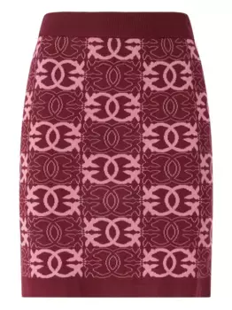 Трикотажная юбка с логотипом PINKO, красный