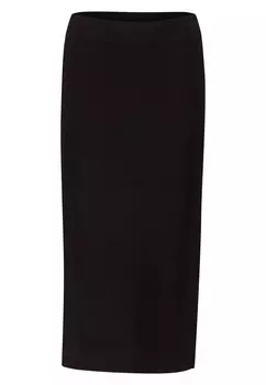 Трикотажная юбка с разрезом сбоку Zero, черный