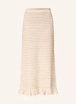 Трикотажная юбка Sandro, бежевый