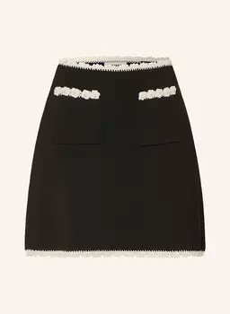 Трикотажная юбка Sandro, черный