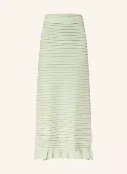 Трикотажная юбка Sandro, зеленый