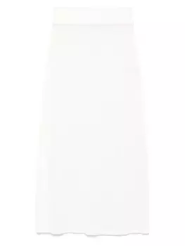 Трикотажная юбка TOTEME, белый