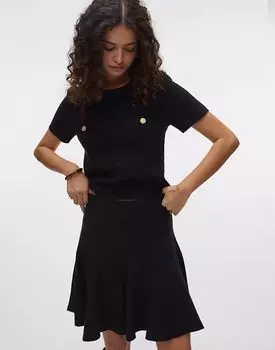 Трикотажная юбка Vero Moda черного цвета