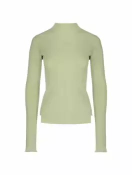 Трикотажная водолазка с логотипом Victoria Beckham, зелёный