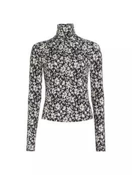 Трикотажная водолазка с принтом Lou Isabel Marant toile, белый