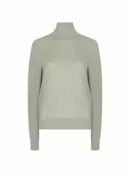 Трикотажная водолазка с разрезами Jil Sander, зелёный