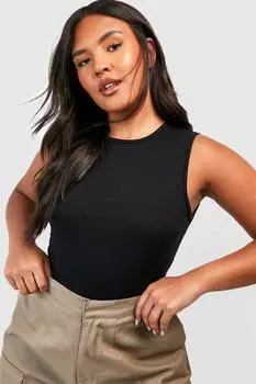 Трикотажное боди плюс из джерси Boohoo, черный