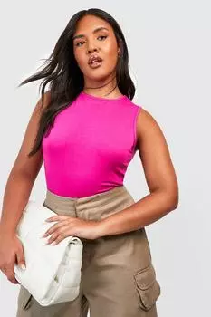 Трикотажное боди плюс из джерси Boohoo, розовый