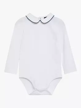 Трикотажное боди Trotters Thomas Brown Baby Milo, белый/темно-синий