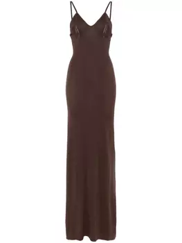 Трикотажное макси-платье Aya Muse, коричневый