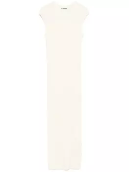 Трикотажное макси-платье Jil Sander, нейтральный