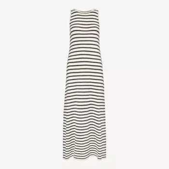 Трикотажное макси-платье с узором в полоску Ocean Pretty Lavish, бежевый