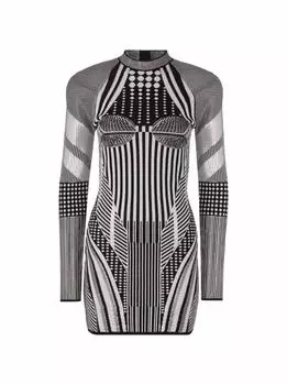 Трикотажное мини-платье Balmain