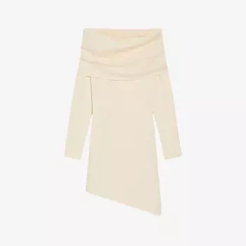 Трикотажное мини-платье с открытыми плечами Claudie Pierlot, цвет naturels