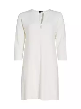 Трикотажное мини-платье с разрезом и вырезом из бисера Fabiana Filippi