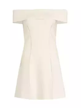 Трикотажное мини-платье со вставками Matchmaker Zimmermann, цвет cream