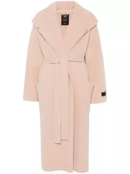 Трикотажное пальто-халат Elisabetta Franchi, розовый