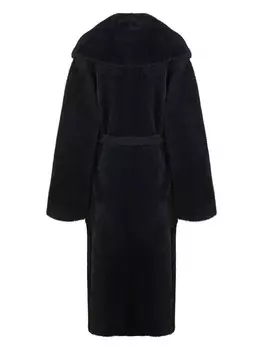 Трикотажное пальто-обертка Elisabetta Franchi, черный