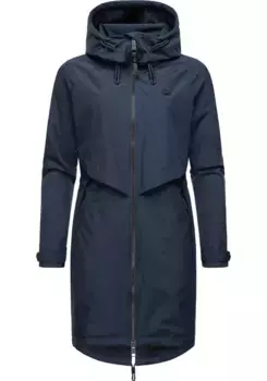 Трикотажное пальто Ragwear "Фродик", стильная женская парка оверсайз на переходный период, цвет морской волны