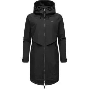 Трикотажное пальто Ragwear "Фродик", стильная женская парка оверсайз на переходный период, черный