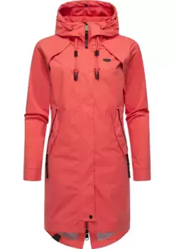 Трикотажное пальто Ragwear "Rejany", модная женская парка переходного периода, малиновый