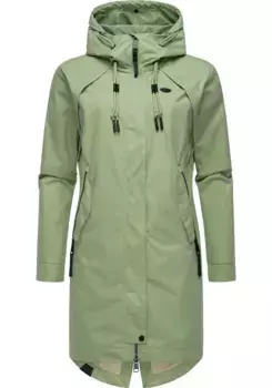 Трикотажное пальто Ragwear "Rejany", модная женская парка переходного периода, зеленый